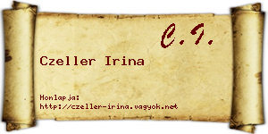 Czeller Irina névjegykártya